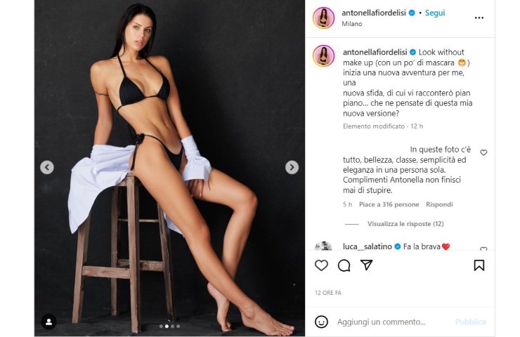 antonella fiordelisi senza trucco